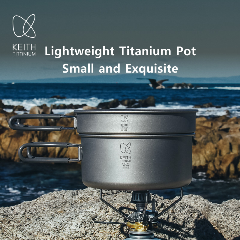 Keith Titanium Pot Set Outdoor - Nesting Camping Cooking Set avis et prix