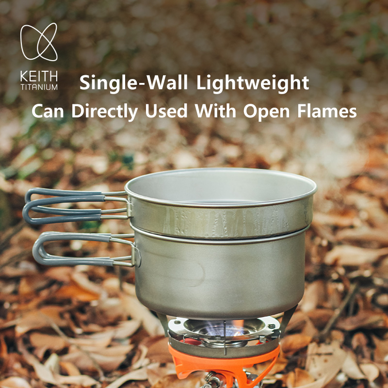 Keith Titanium Pot Set Outdoor - Nesting Camping Cooking Set avis et prix