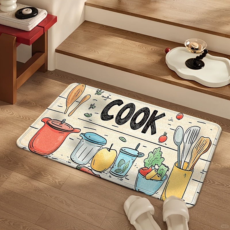 1PC Cook Pattern Kitchen Rug N - Camping Cooking Mat avis et prix