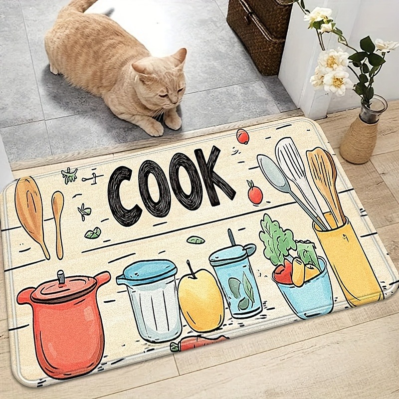 1PC Cook Pattern Kitchen Rug N - Camping Cooking Mat avis et prix