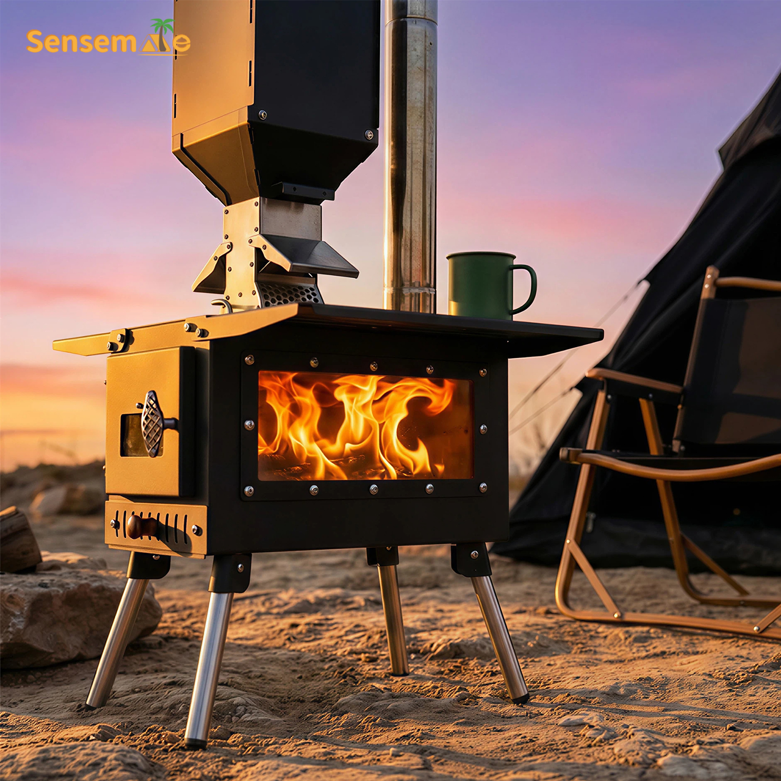 Pellet Stove Camping Stainless - Camping Cooking Tent avis et prix