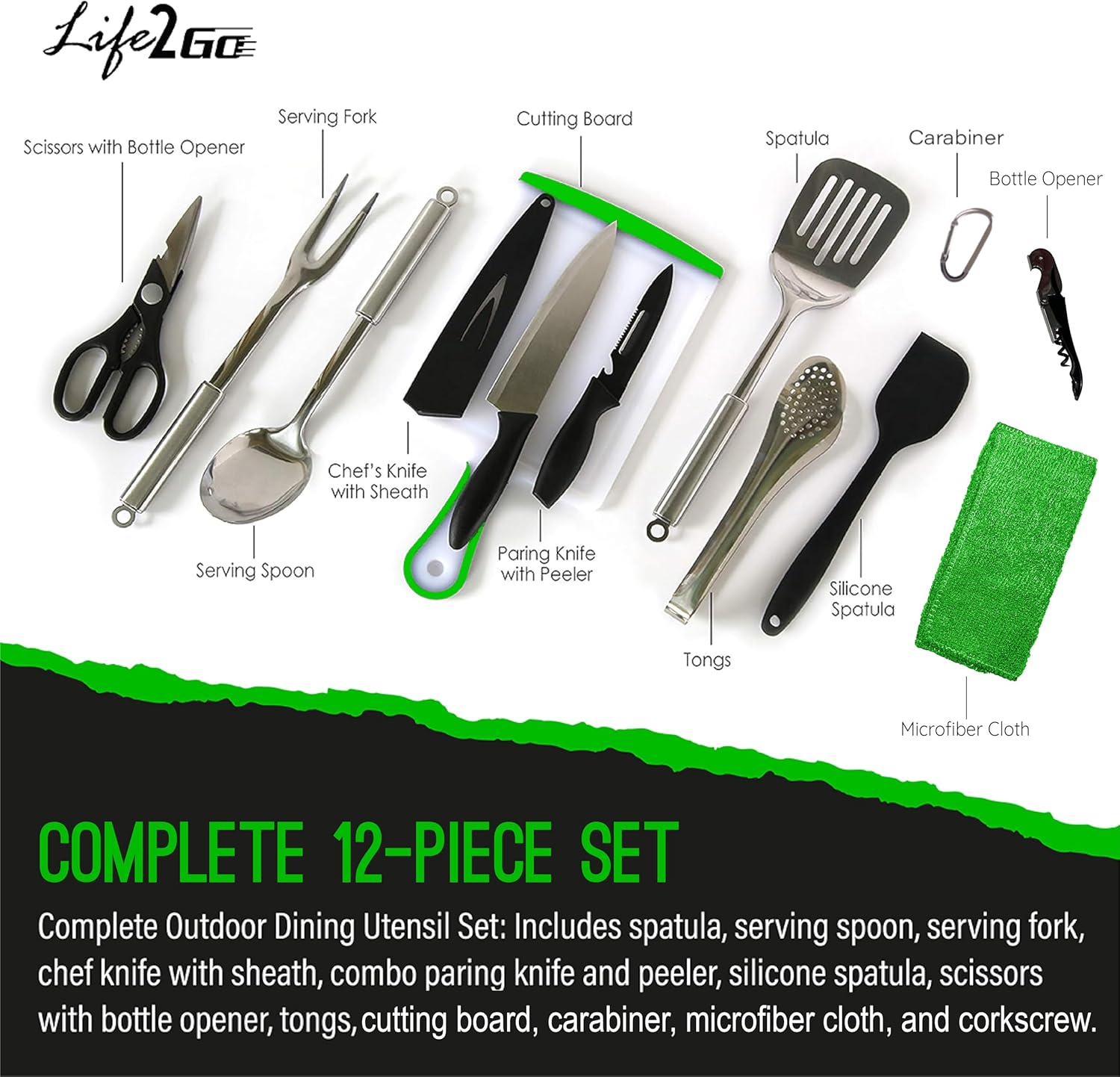 12 Pcs Camp Cooking Utensil Se - Camping Cooking Kitchen avis et prix