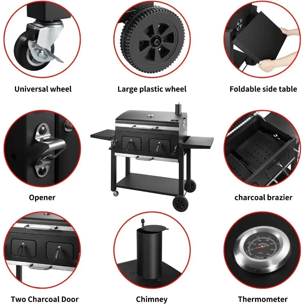 L # For Charcoal Grill ,Outdoo - Camping Cooking Materials avis et prix