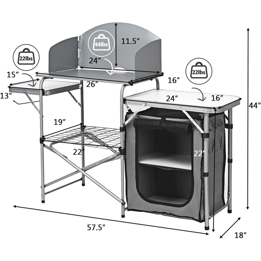 Camping Kitchen Table, Portabl - Camping Cooking avis et prix