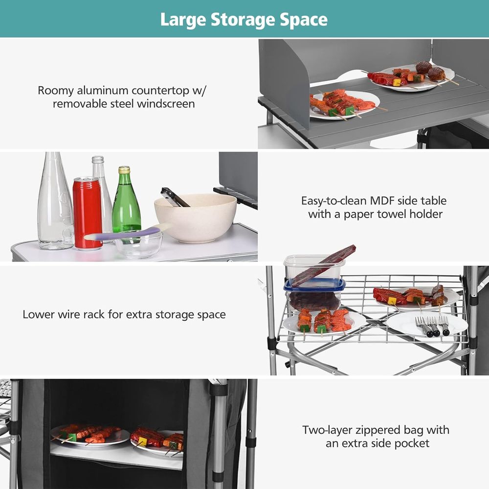 Camping Kitchen Table, Portabl - Camping Cooking avis et prix