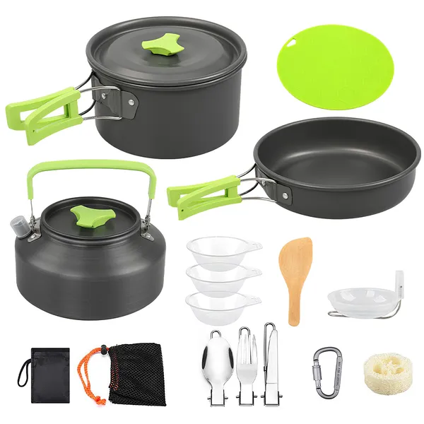 16pcs Camping Cooking Ware Set - Camping Cooking Ware avis et prix