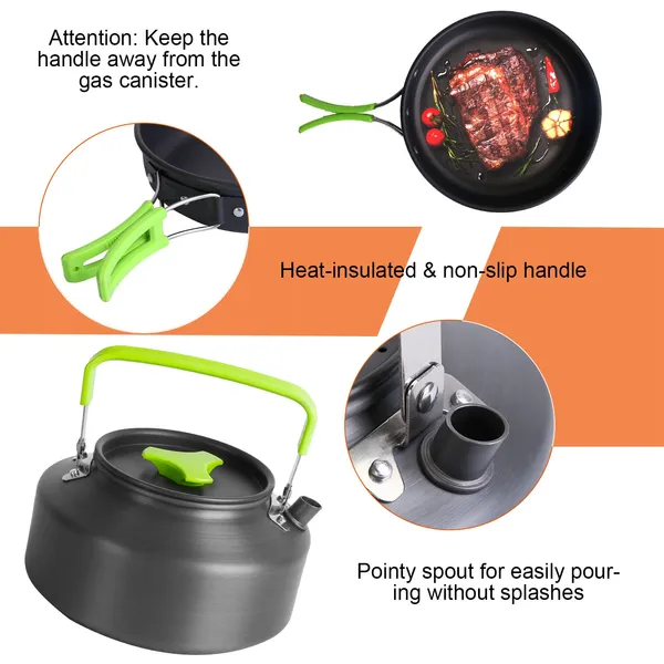16pcs Camping Cooking Ware Set - Camping Cooking Ware avis et prix