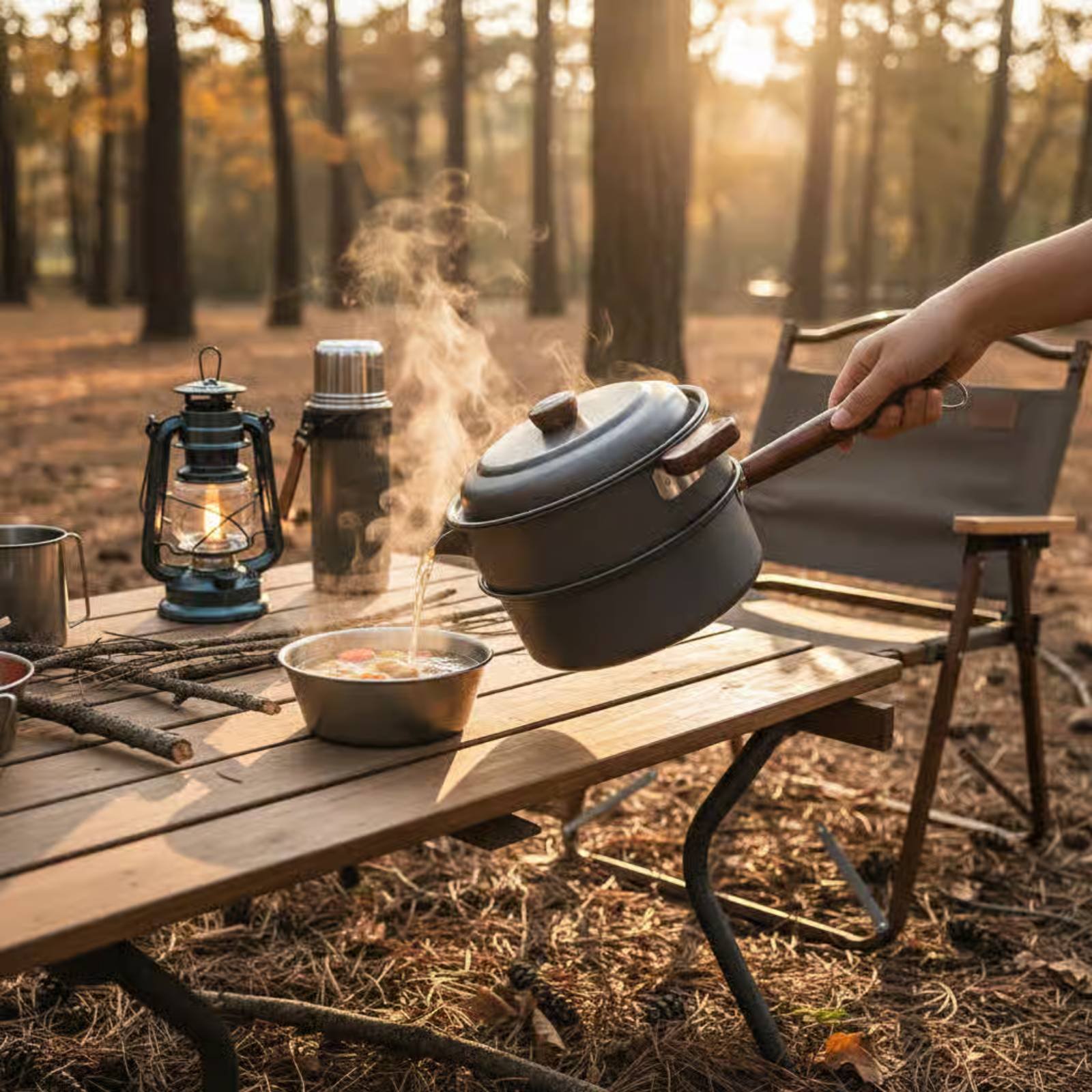 3 L 3L Outdoor Cooking Pot Lig - Nesting Camping Cooking Set avis et prix