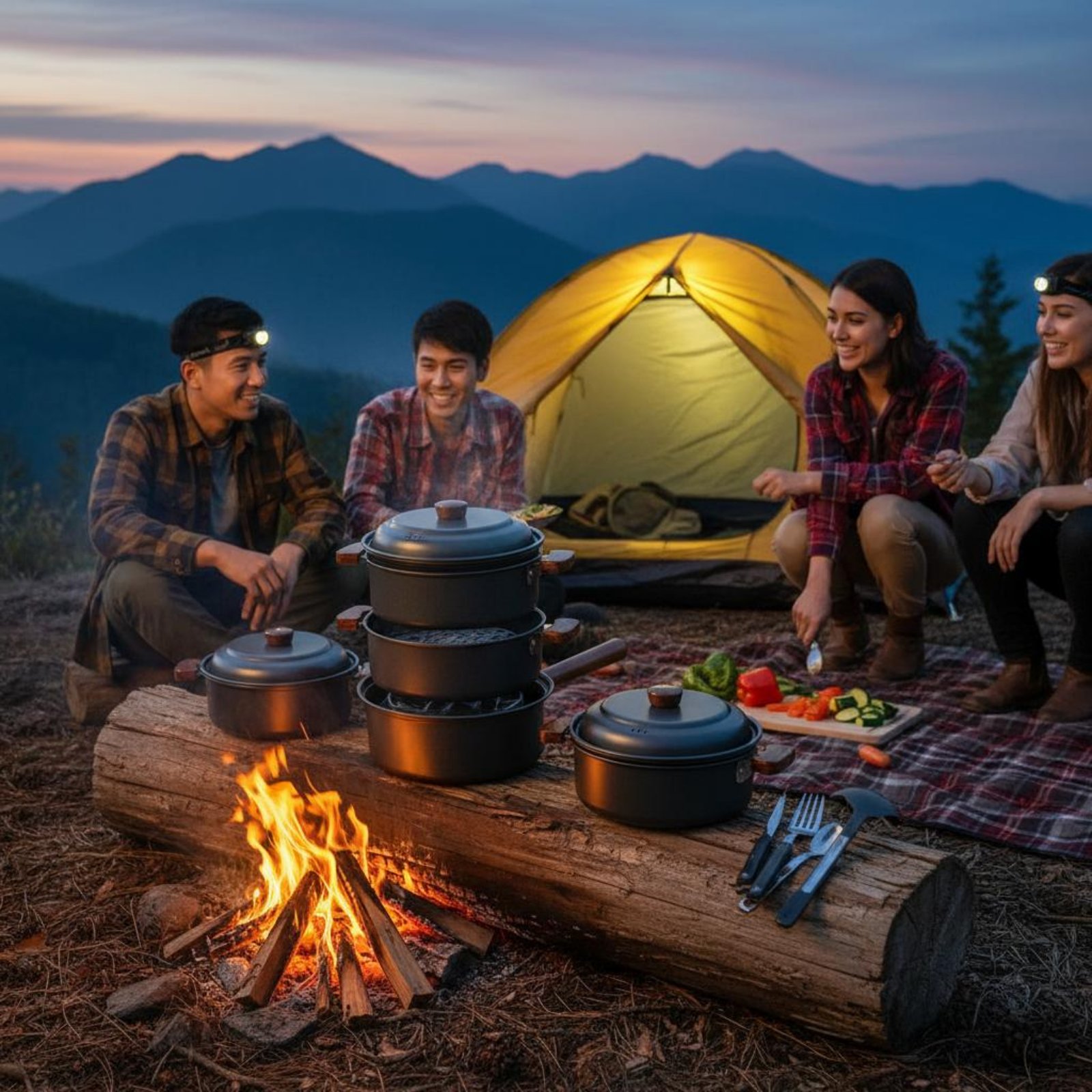 3 L 3L Outdoor Cooking Pot Lig - Nesting Camping Cooking Set avis et prix